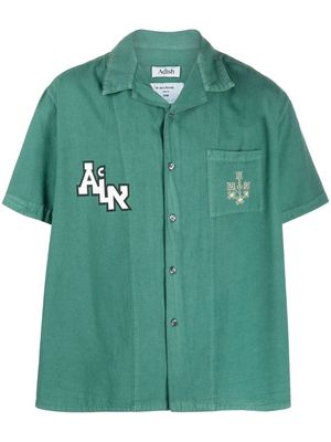 Adish Air-print detail shirt - Green