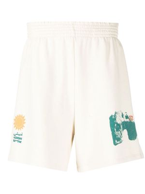 Adish logo-print shorts - Neutrals