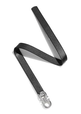Adjustable & Reversible Leather Gancini Belt