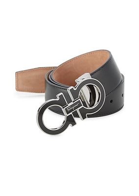 Adjustable Gancini Buckle Belt