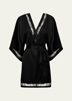 Adorable En Sexy Lace-Inset Mini Kimono