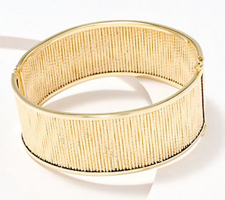 Adorna 14K Gold Bold Textured Cuff Bracelet, 26-30.5g