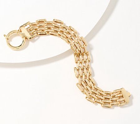Adorna 14K Gold Open Panther Link Bracelet, 12.7-15g