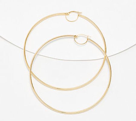 Adorna 3.0" Hoop Earrings, 14K Gold