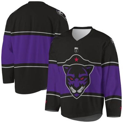 ADPRO Sports Men's Black/Purple Panther City Lacrosse Club Replica Jersey
