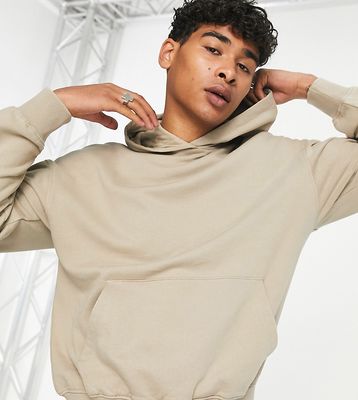 ADPT washed oversized hoodie in beige-Neutral