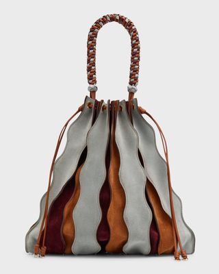 Adria Large Pleated Wave Shoulder Bag
