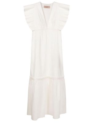 Adriana Degreas Babados ruffle-trim beach dress - White
