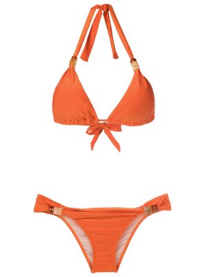 Adriana Degreas bead-embellished bikini - Orange