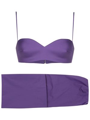 Adriana Degreas bikini top and skirt set - Purple