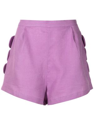 Adriana Degreas Bubble high-waisted short shorts - Purple