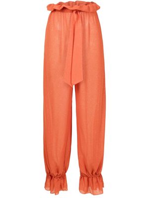 Adriana Degreas Clochard flared-cuff trousers - Orange