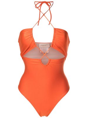 Adriana Degreas halter-neck swimsuit - Orange