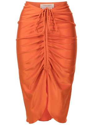 Adriana Degreas high-waisted drawstring beach skirt - Orange