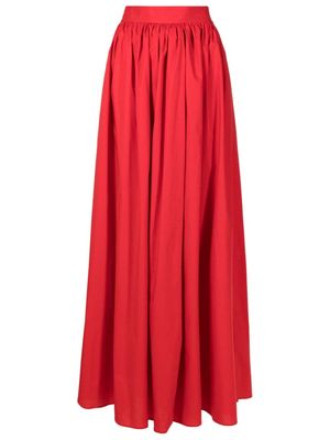 Adriana Degreas high-waisted pleated maxi skirt - Red