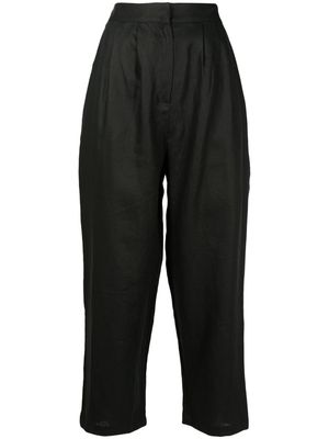 Adriana Degreas high-waisted tapered trousers - Black
