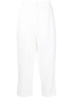 Adriana Degreas high-waisted tapered trousers - White