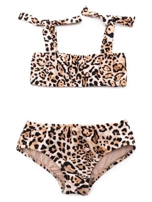 Adriana Degreas leopard-print two-piece bikini - Brown