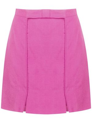 Adriana Degreas Lipstick bow-detail mini skirt - Pink