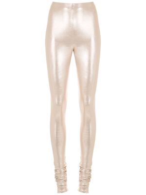 Adriana Degreas metallic-effect leggings
