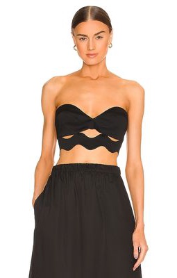 ADRIANA DEGREAS Moves Strapless Top in Black