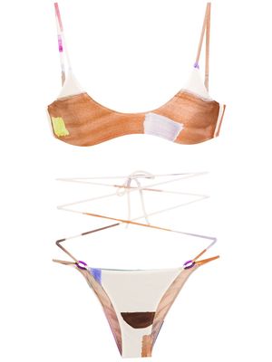 Adriana Degreas patchwork bikini set - Multicolour