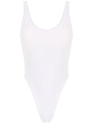 Adriana Degreas plain high-cut swimsuit - White