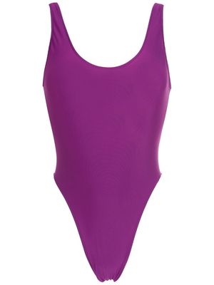 Adriana Degreas plain high-leg swimsuit - Purple