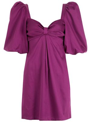 Adriana Degreas puff-sleeve silk mini dress - Pink