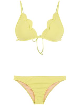 Adriana Degreas scalloped triangle bikini - Green