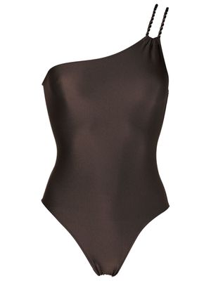 Adriana Degreas single-strap swimsuit - Brown