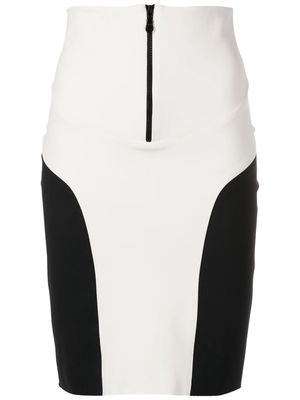 Adriana Degreas two-tone stretch-design skirt - Black