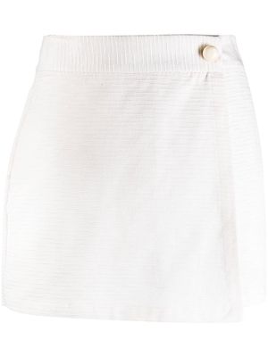 Adriana Degreas wrap-front cotton shorts - White