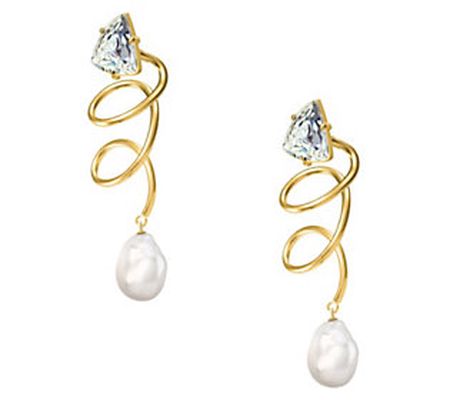 Adriana Pappas Designs Cultured Pearl Twist Ear rings