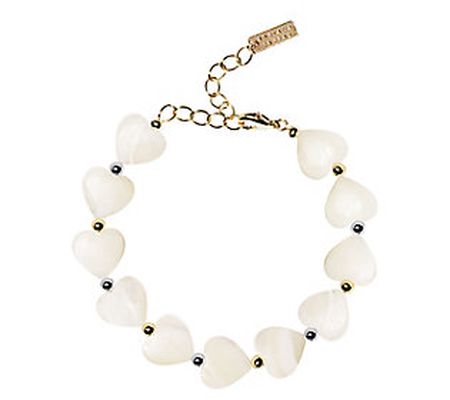 Adriana Pappas Designs Mother of Pearl Sweethea rt Bracelet
