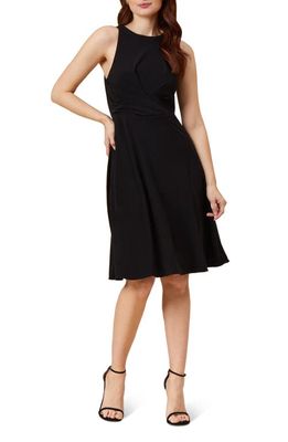 Adrianna Papell Matte Jersey Fit & Flare Dress in Black