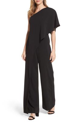 Adrianna Papell One-Shoulder Jumpsuit in Black