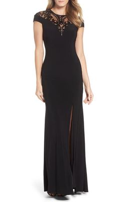 Adrianna Papell Sequin Embellished Gown in Black