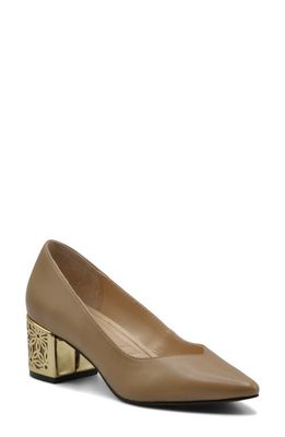 Adrienne Vittadini Flair Pointed Toe Pump in Camel