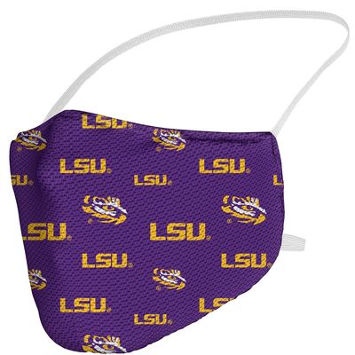 Adult Fanatics Branded LSU Tigers All Over Logo Face Covering