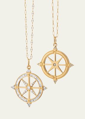 Adventure Diamond Compass Necklace