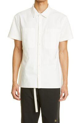 Advisory Board Crystals Abc. 123. Short Sleeve Button-Up Work Shirt in Selenite