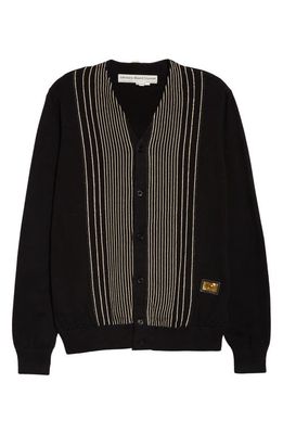 Advisory Board Crystals Abc. 123. Vertical Stripe Cardigan in Anthracite Black