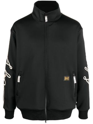 Advisory Board Crystals logo-embroidered zip-up jacket - Black