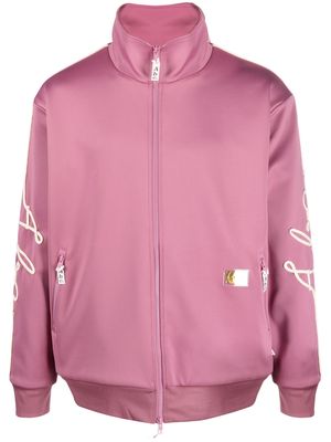 Advisory Board Crystals logo-embroidered zip-up sweatshirt - Pink