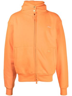 Advisory Board Crystals logo-patch cotton-blend hoodie - Orange