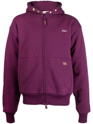 Advisory Board Crystals logo-patch cotton-blend hoodie - Purple