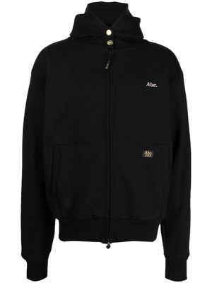 Advisory Board Crystals logo-patch cotton hoodie - Black