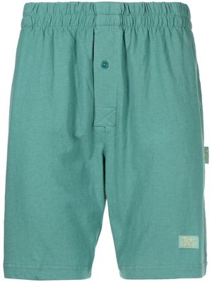 Advisory Board Crystals logo-patch lounge shorts - Green