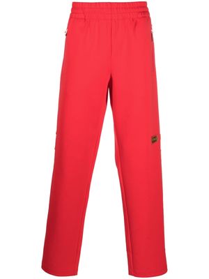 Advisory Board Crystals logo-patch straight-leg track pants - Red